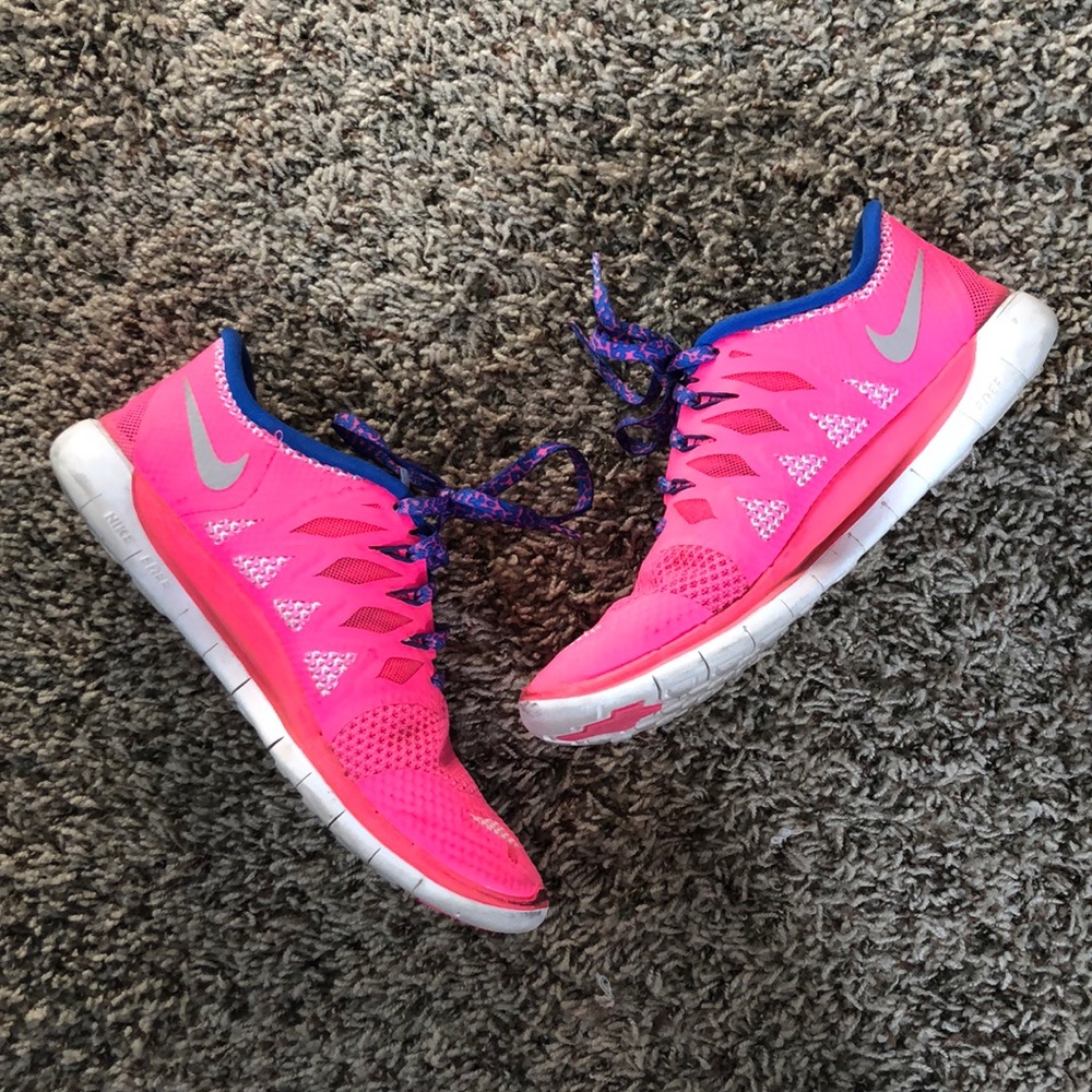 Pink Nike Free Runs 5.0